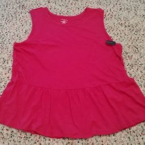Lane Bryant Peplum Tank Fuscia-22-24